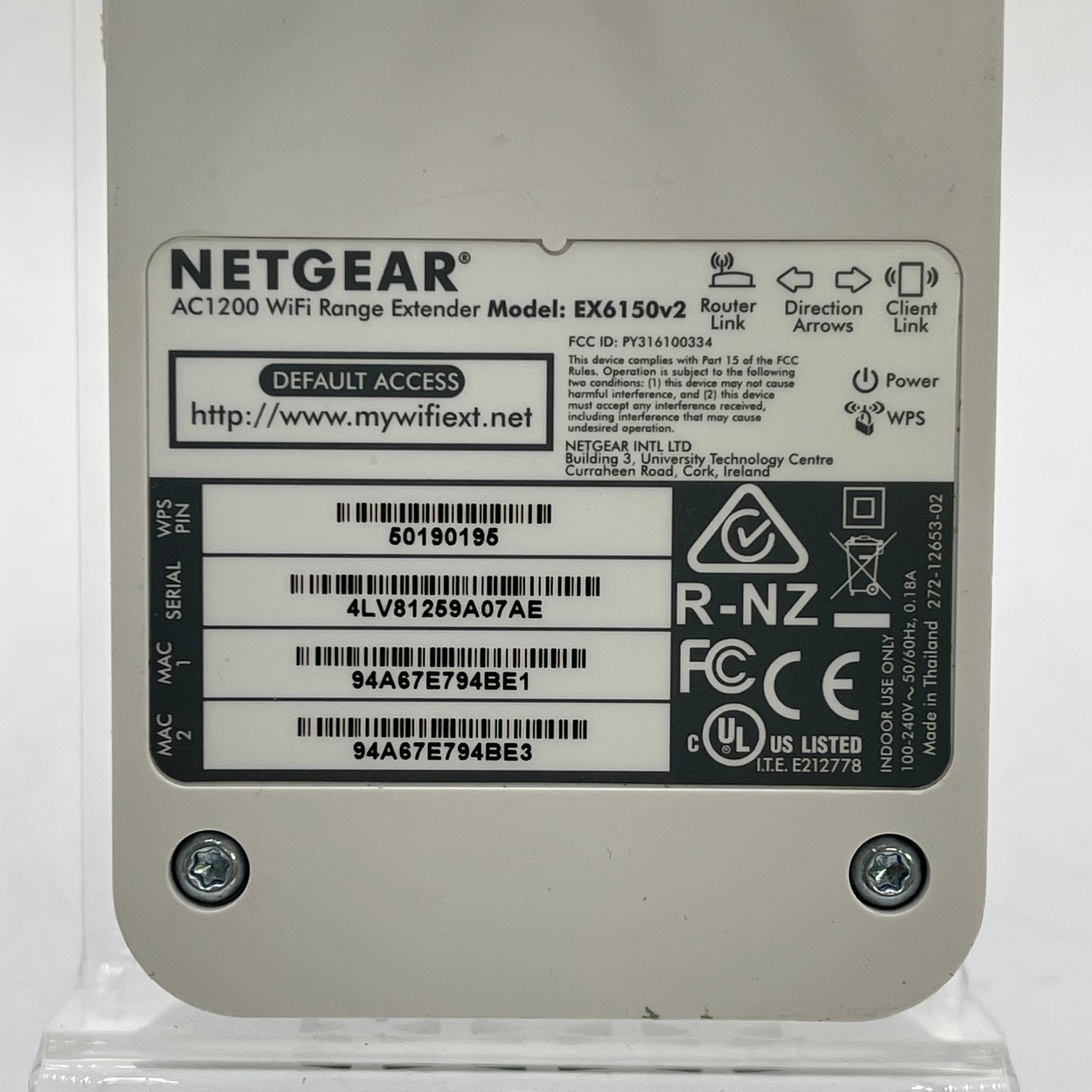Netgear AC1200 Wifi Range Extender WIfi Range Extender EX6150V2