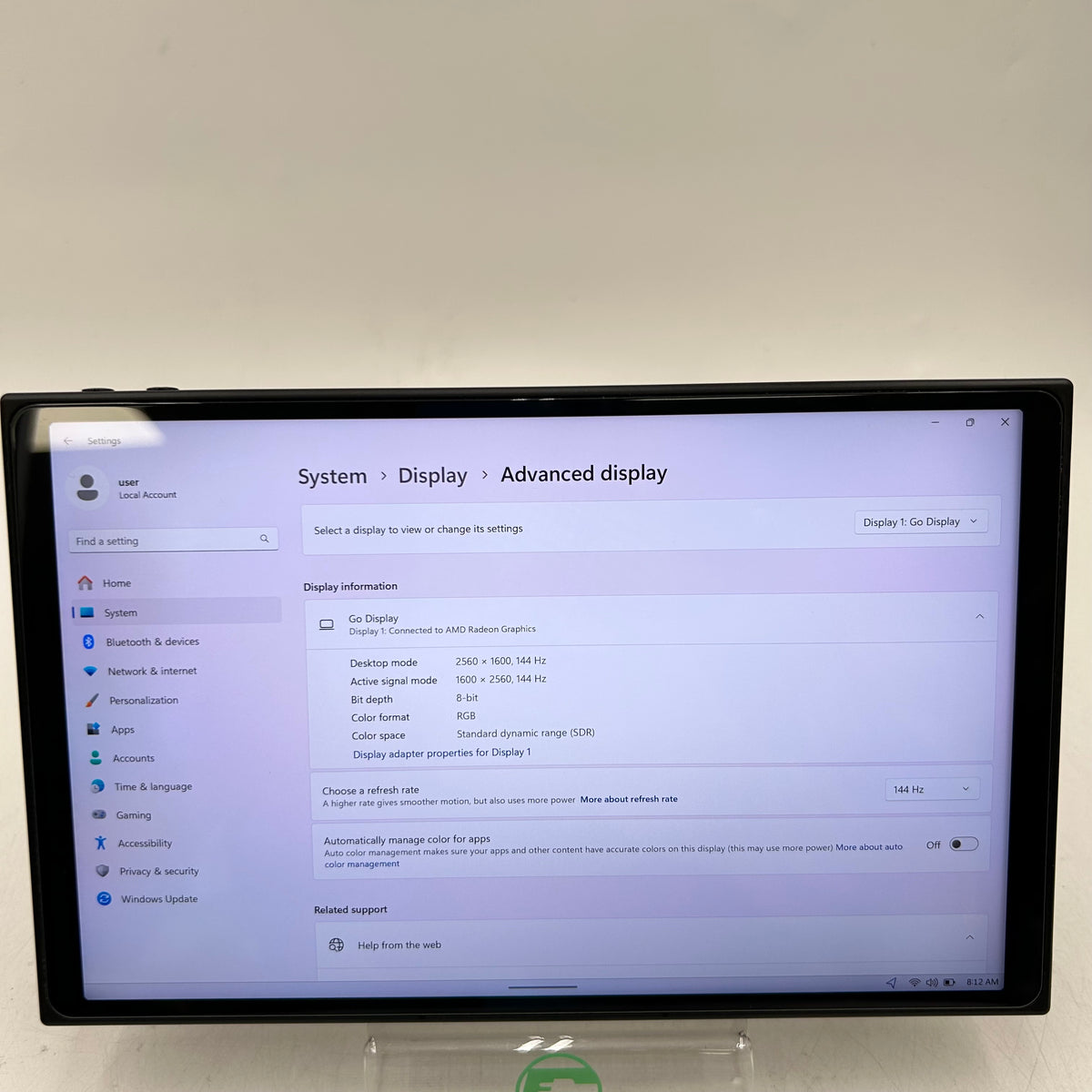 Lenovo Legion Go 8.8" AMD Ryzen Z1 Extreme 16GB RAM 512GB Shadow Black 