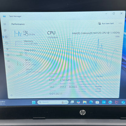 HP Laptop 14-DQ0761DX 14" Celeron N4120 1.1GHz 4GB RAM 128GB eMMc