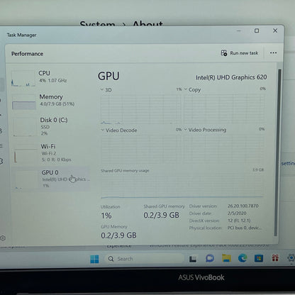 Asus Vivobook 14 X420U 14" i5-8250U 1.6GHz 8GB RAM 128GB SSD