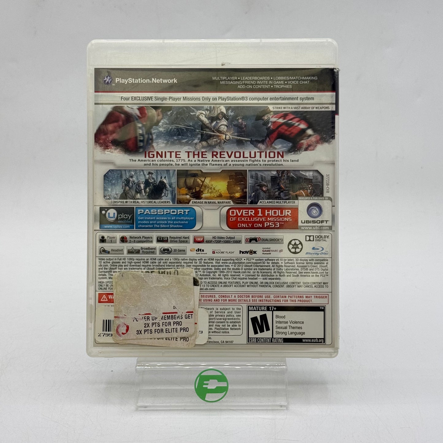 Assassin's Creed III (Sony PlayStation 3 PS3, 2012)