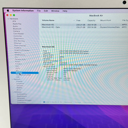 2015 Apple MacBook Air 13.3" i5 1.6GHz 8GB RAM 256GB SSD Silver A1466 READ