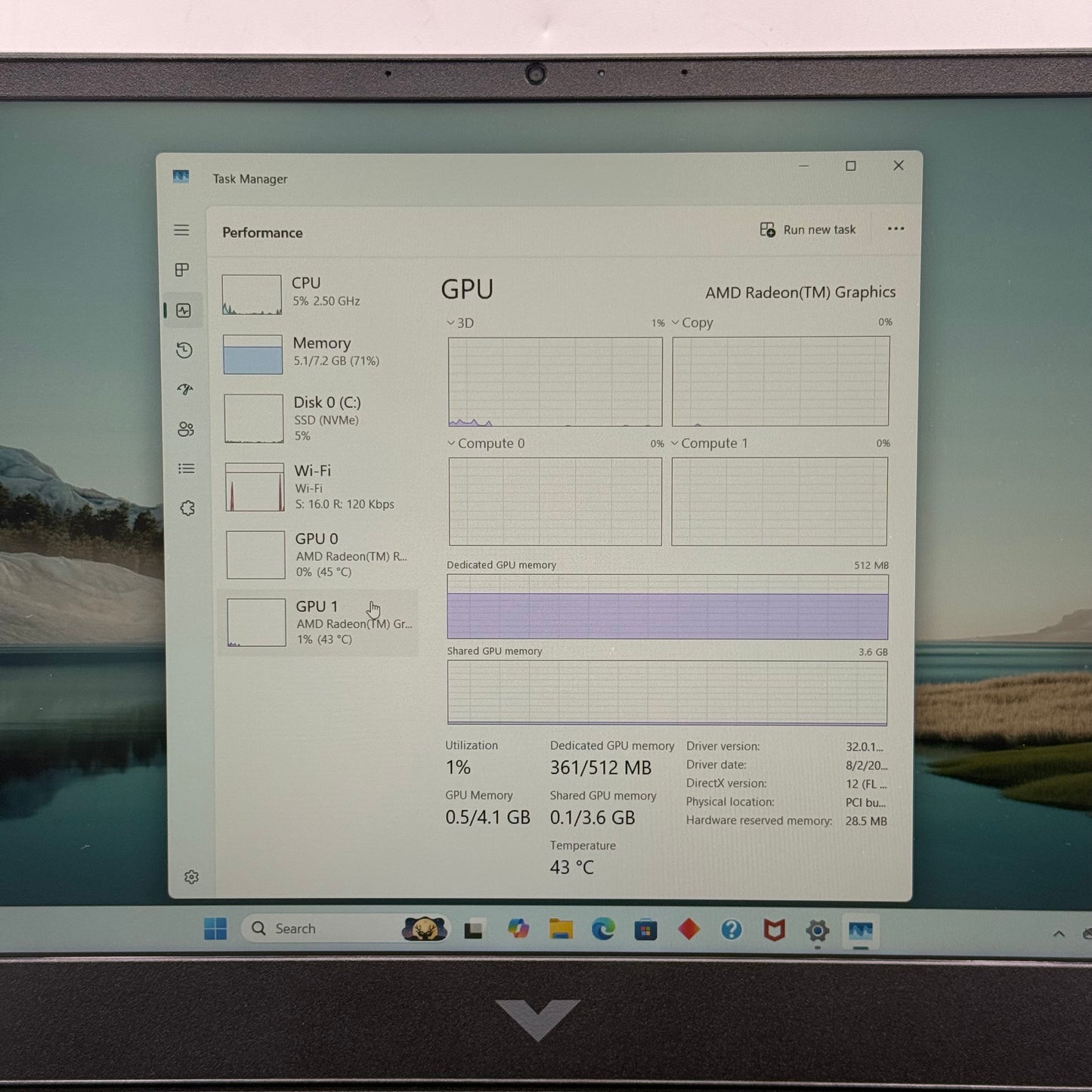 HP Victus 15-FB2063DX 15.6" Ryzen 5 7535HS 3.3GHz 8GB RAM 512GB SSD