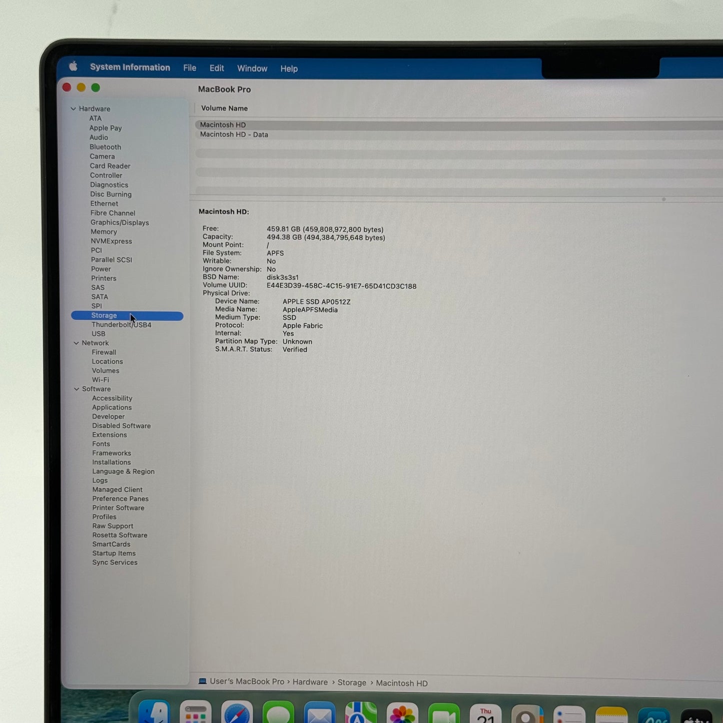 2023 Apple MacBook Pro 16" M3 Pro 18C GPU 4.0GHz 36GB RAM 512GB SSD A2991