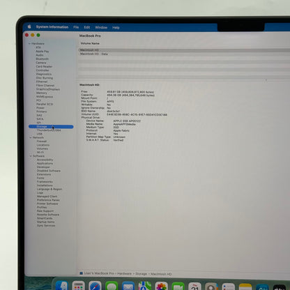 2023 Apple MacBook Pro 16" M3 Pro 18C GPU 4.0GHz 36GB RAM 512GB SSD A2991