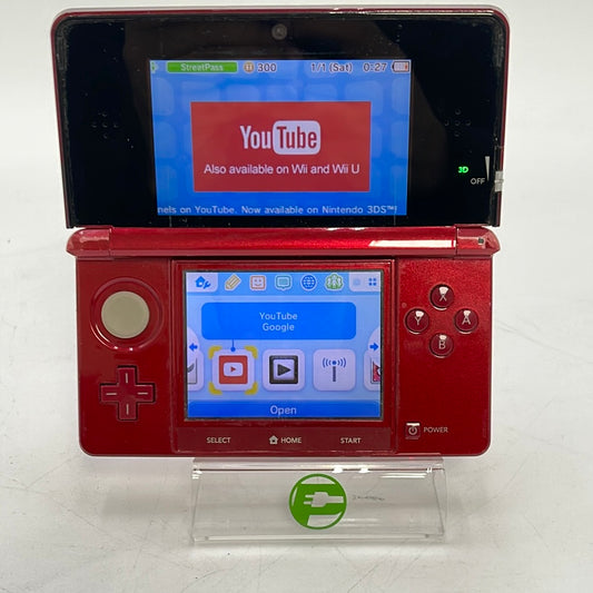 Nintendo 3DS Flame Red CTR-001 Handheld System