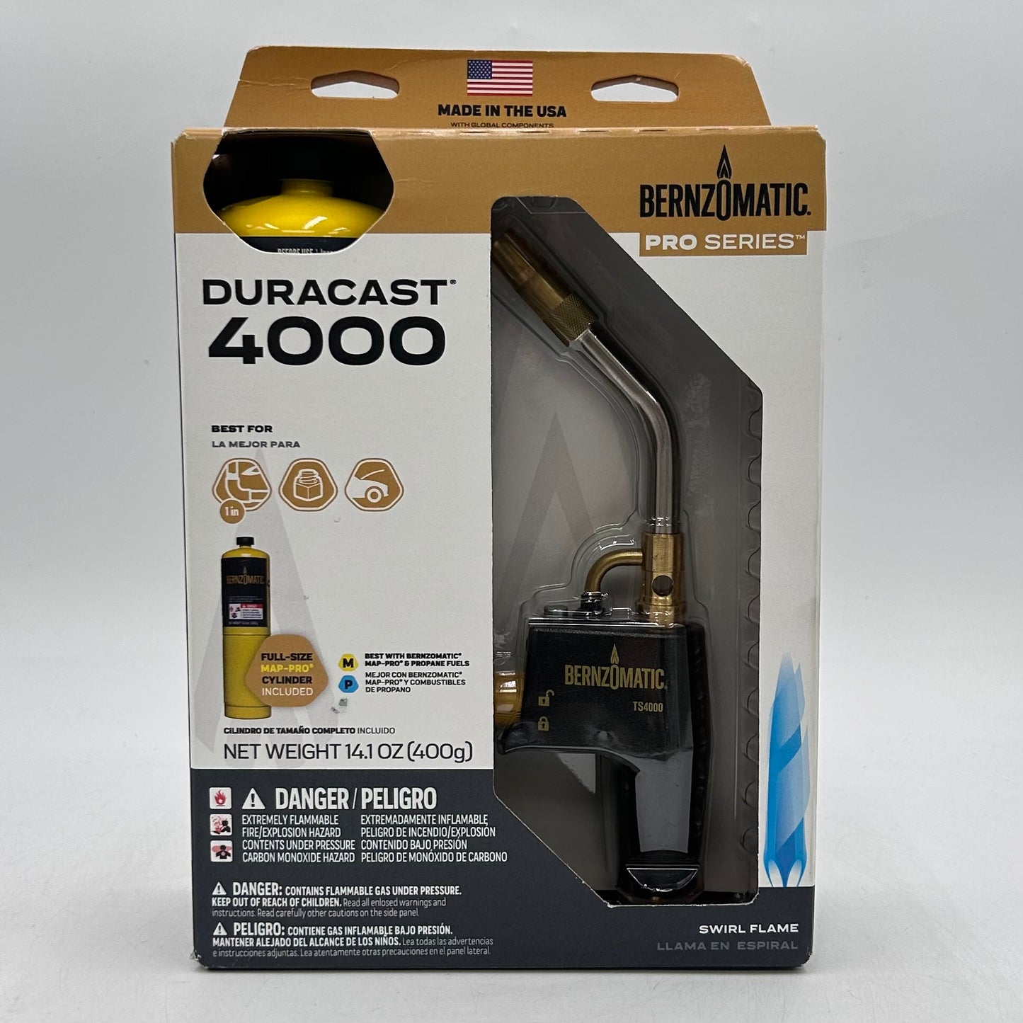New Bernzomatic Duracast 4000 Pro Series Torch Kit  TS4000ZKC