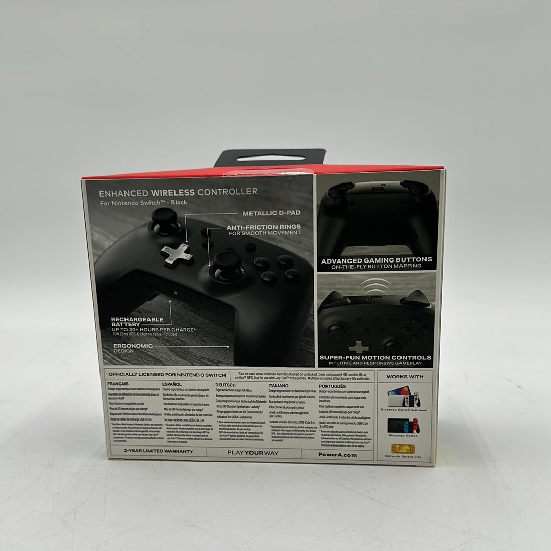 New PowerA Enhanced Wireless Controller for Nintendo Switch -Black WLC ...