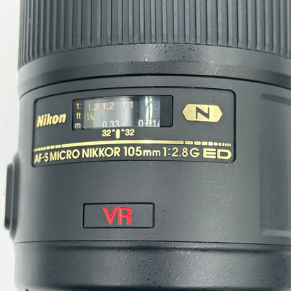 Nikon AF-S Micro Nikkor 105mm f/2.8 G G ED Auto & Manual Lens F