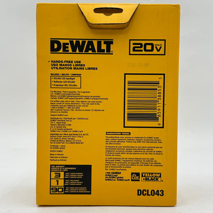 New DeWalt DCL043 20V MAX Jobsite LED Spotlight