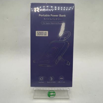 New Rorry Portable Power Bank 5000 mAh for Apple Watch & iPhone D2
