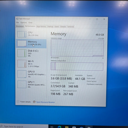 Dell Precision 5520 P56F 15.6" i7-7820HQ 2.9GHz 48GB RAM 4TB SSD Quadro M1200