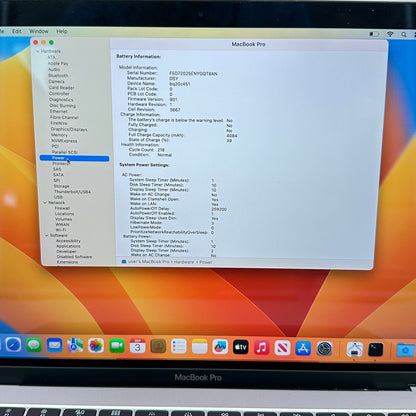 2017 Apple MacBook Pro 13.3" i5 2.3GHz 8GB RAM 128GB SSD Space Gray A1708