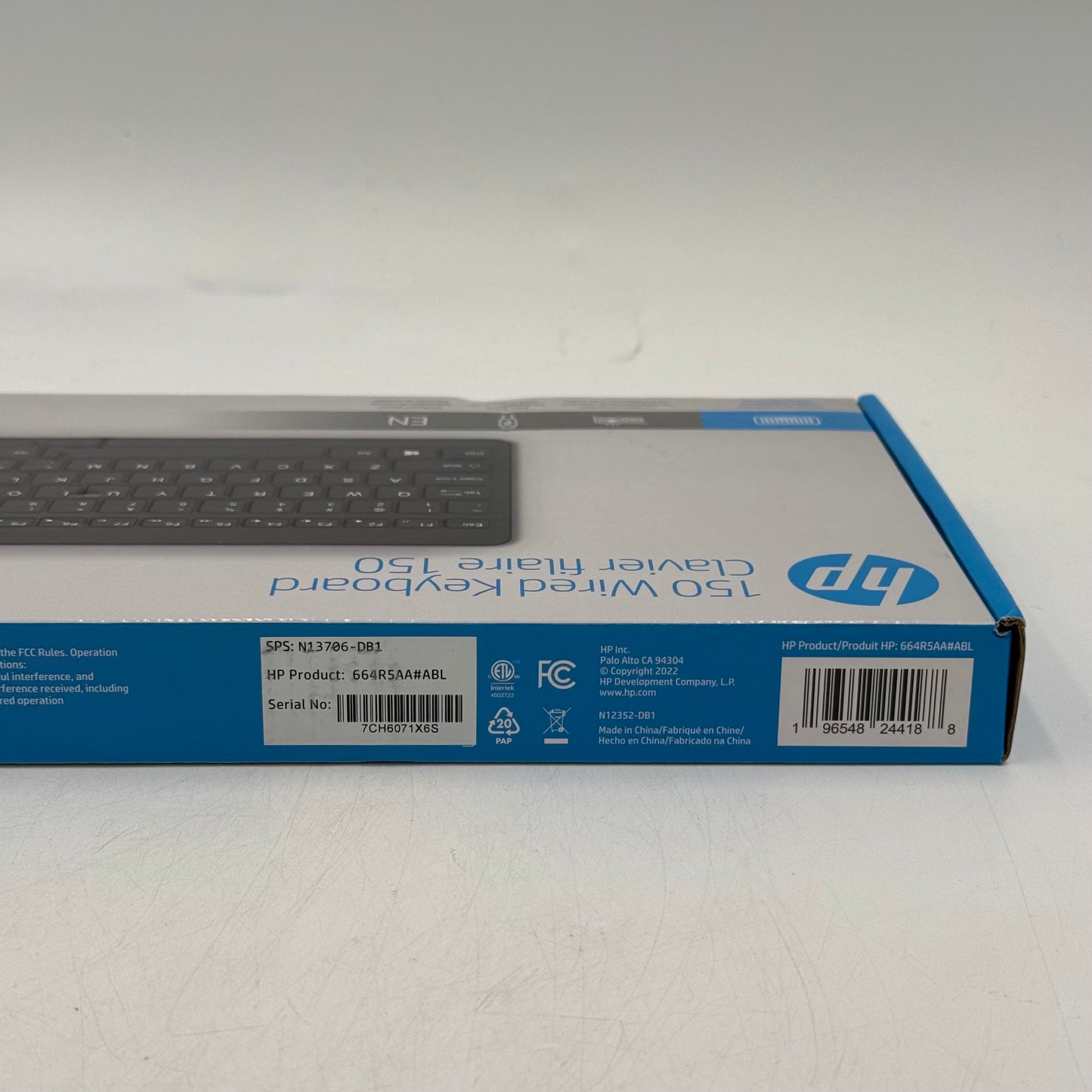 New HP 150 Wired Keyboard Black 664R5AA#ABL