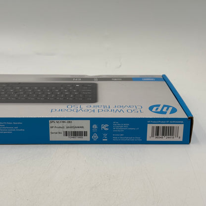 New HP 150 Wired Keyboard Black 664R5AA#ABL