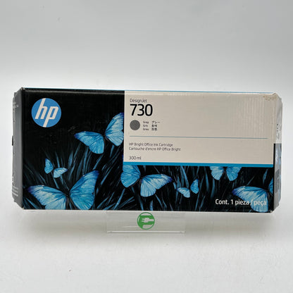 New HP Design Jet 730 P2V72A Gray Ink Cartridge 300ml