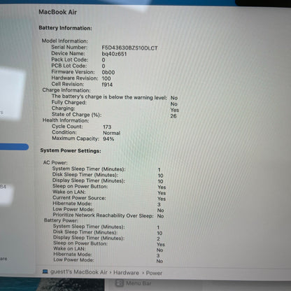 2022 Apple MacBook Air 13.6" M2 3.5GHz 8GB RAM 512GB SSD A2681