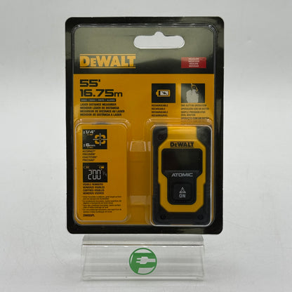 New DeWalt DW055PL ATOMIC Compact Series 55 ft Pocket Laser Distance Measurer