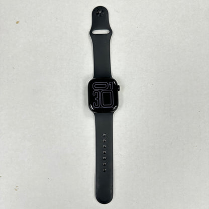 GPS Only Apple Watch Series 10 42MM Black Aluminum Black Sport Band