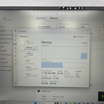 Asus ROG Zephyrus G16 GU603 16" i7-13620H 2.4GHz 16GB RAM 512GB GeForce RTX 4060