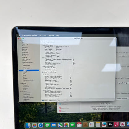 2020 Apple MacBook Air 13.3" i5 1.1GHz 16GB RAM 512GB SSD Space Gray A2179