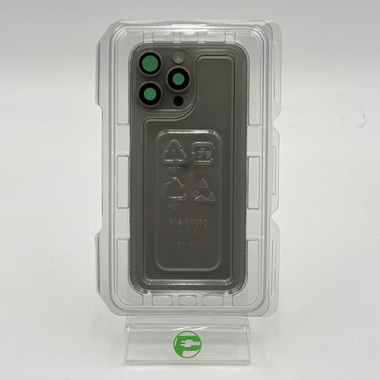 New Genuine iPhone 16 Pro Max OEM Back Glass Replacement Kit - Natural Titanium