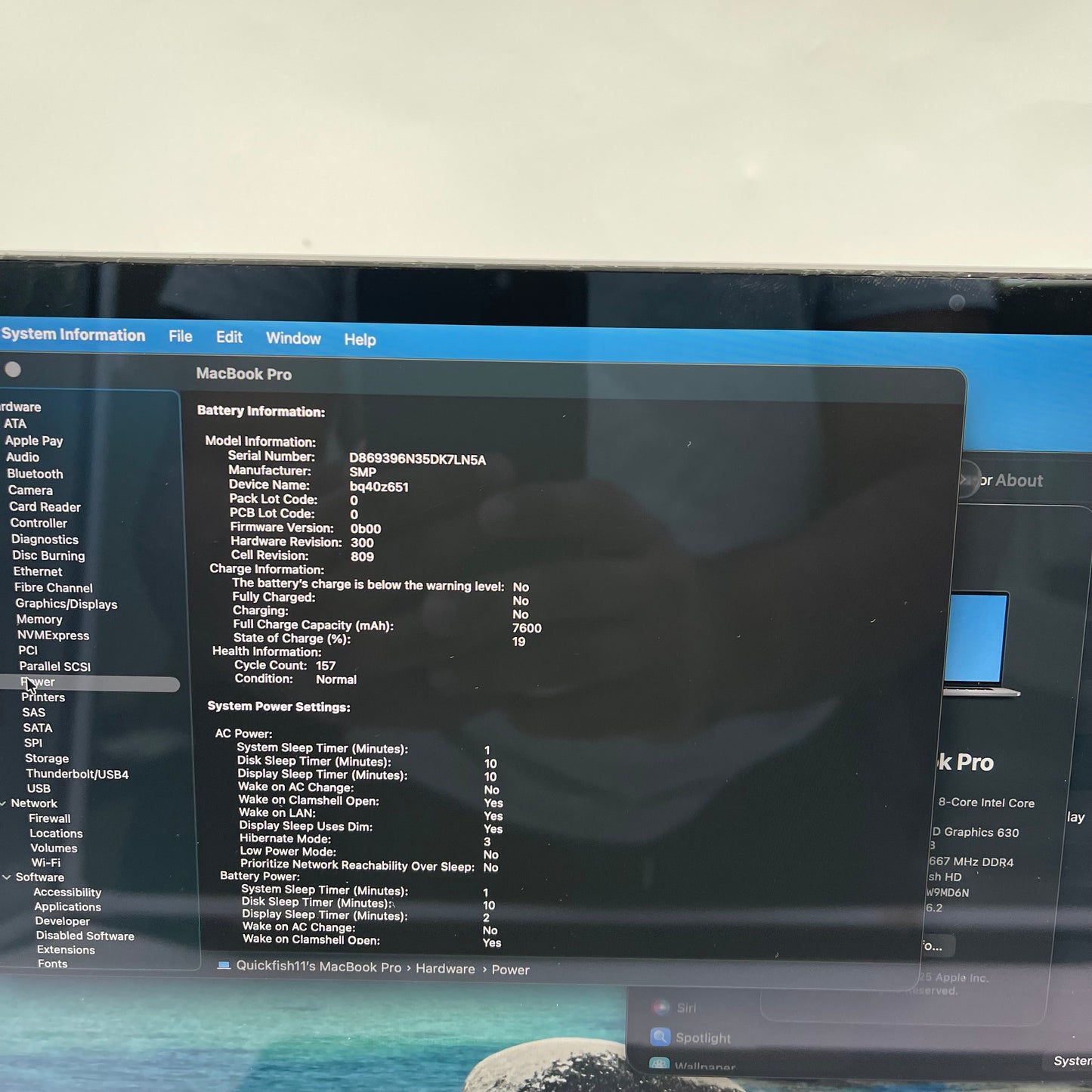 2019 Apple MacBook Pro 16" i9 2.3GHz 16GB RAM 1TB Silver A2141 Radeon Pro 5500M