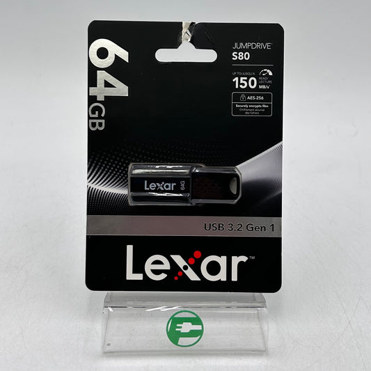 New Lexar JumpDrive S80 64GB USB 3.2 Gen 1  Flash Drive LJDS080064G-BNBNU