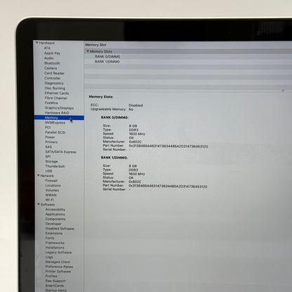 2015 Apple MacBook Pro 15" i7 2.8GHz 16GB RAM 1TB SSD Silver A1398