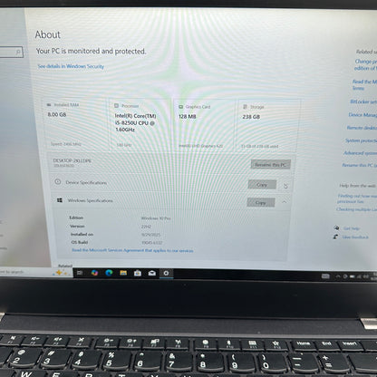 Lenovo ThinkPad T480 20L6 14" i5-8250U 1.6GHz 8GB RAM 256GB SSD READ