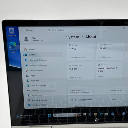 HP Envy x360 14-ES1023DX 14" Core 7 150U 1.8GHz 16GB RAM 512GB SSD