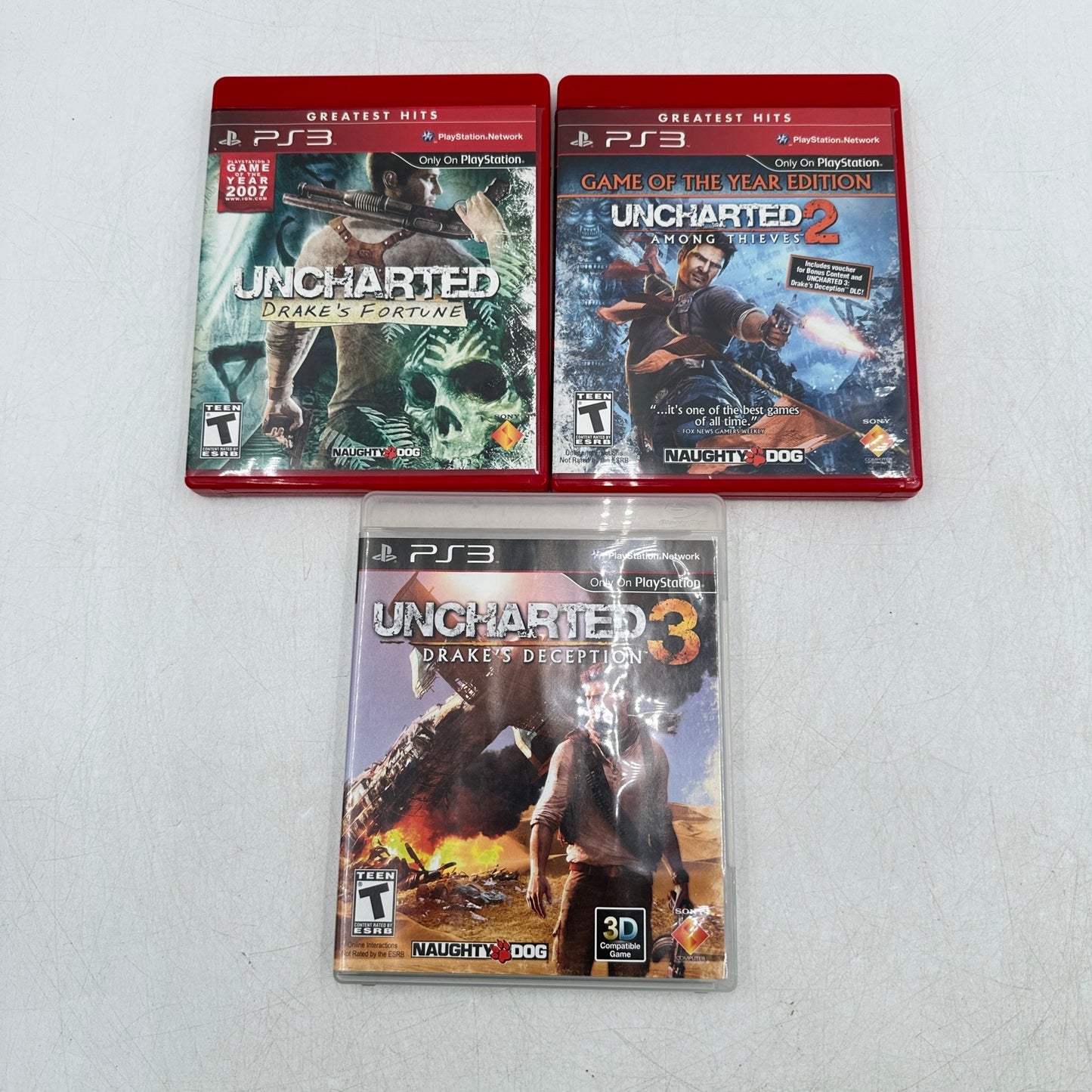 Uncharted Dual Pack [Greatest Hits]+ Uncharted 3 (Sony PlayStation 3 PS3, 2011)