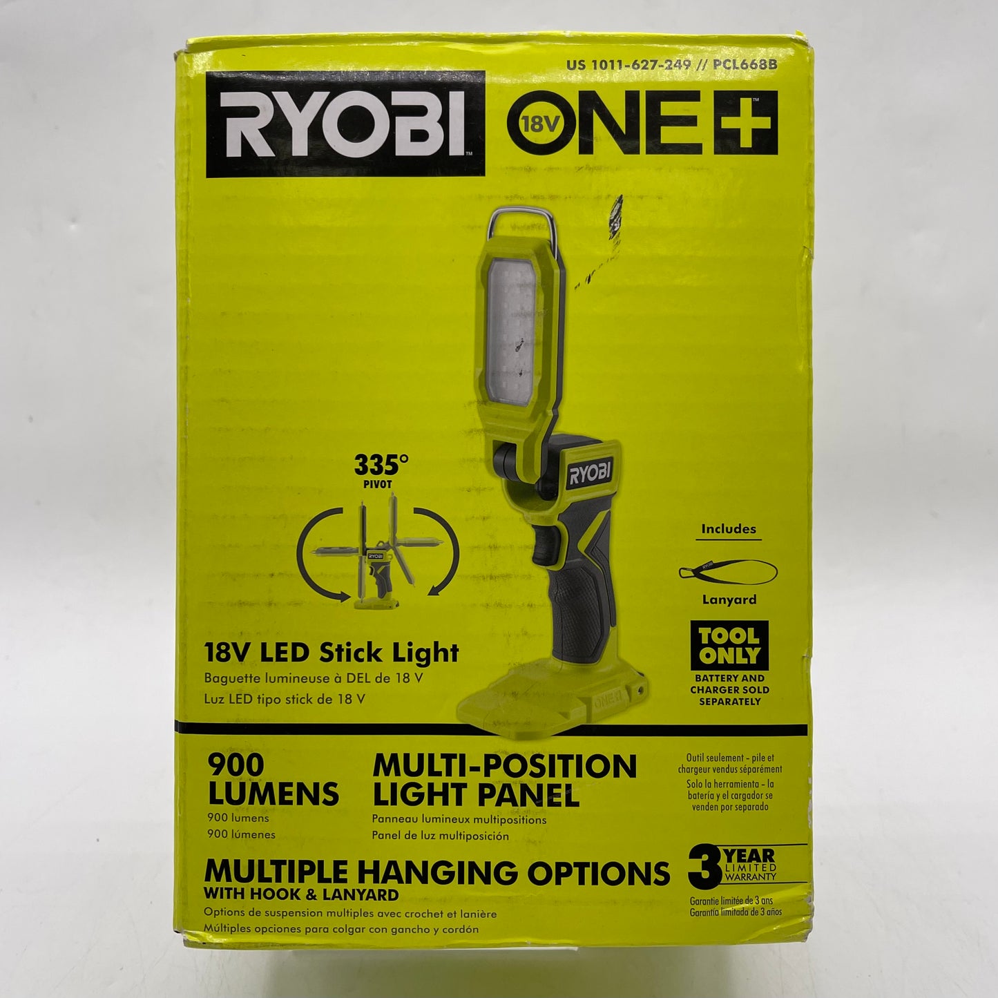 New Ryobi PCL668B 18V Led Stick Light