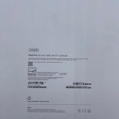 Unlocked Apple iPad Pro 13" M5 256GB Space Black ME7W4LL/A