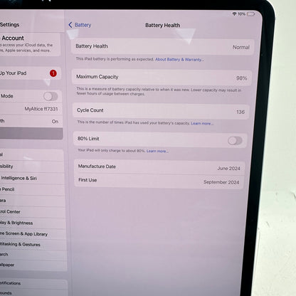 WiFi Only Apple iPad Pro 13" M4 256GB Silver MVX33LL/A