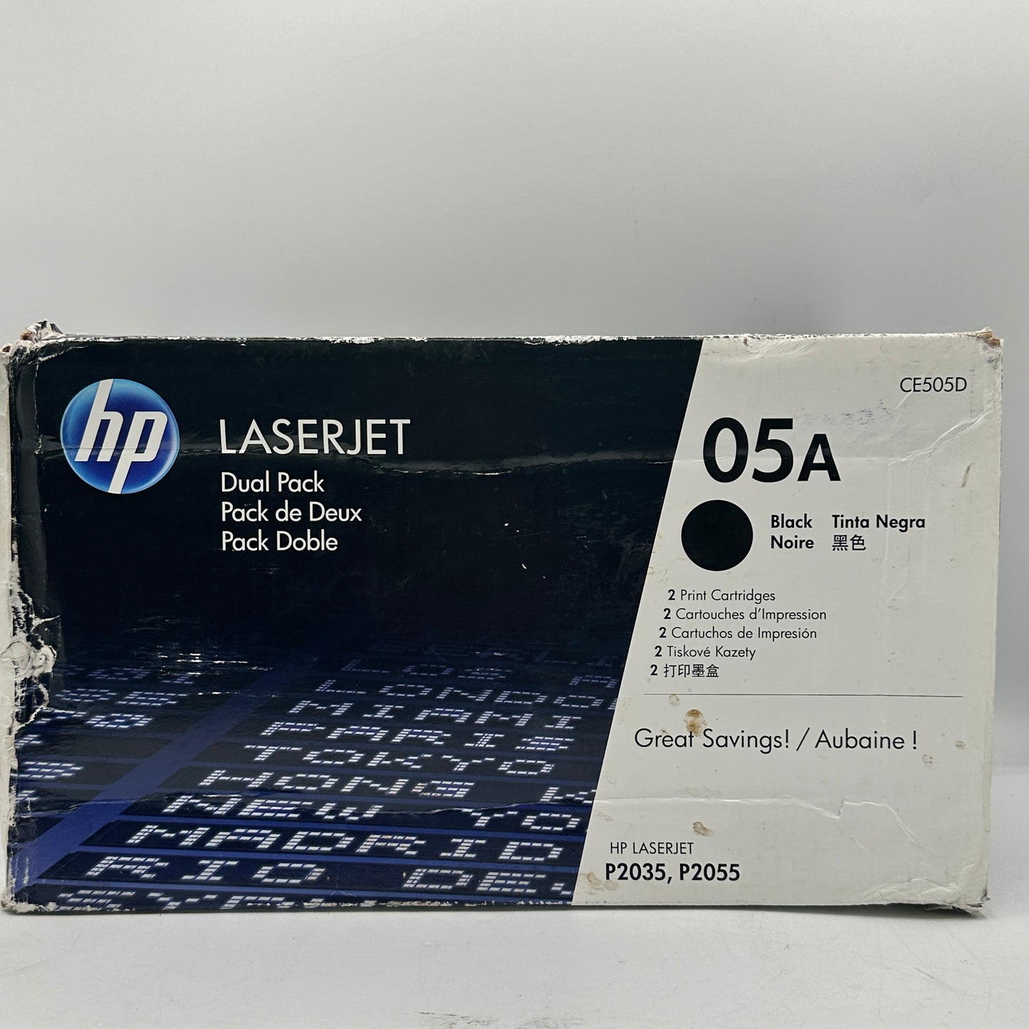 New HP 05A CE505D Black 2 Print  Cartridges