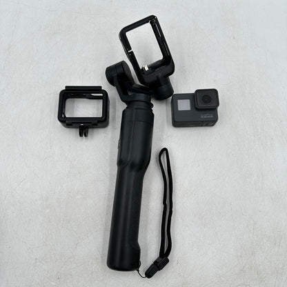 GoPro Hero5 Black 12MP 4K Action Camera CHDHX-501 w/ Grip & Stabilizer