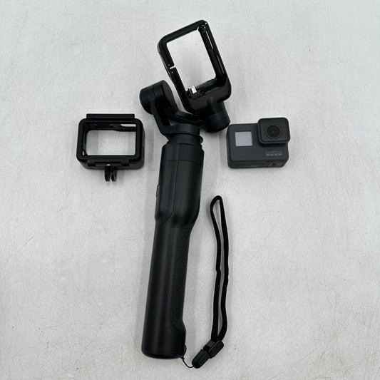 GoPro Hero5 Black 12MP 4K Action Camera CHDHX-501 w/ Grip & Stabilizer
