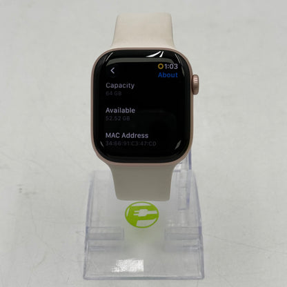GPS Only Apple Watch Series 10 42MM Rose Gold Aluminum Light Blush Sport Band