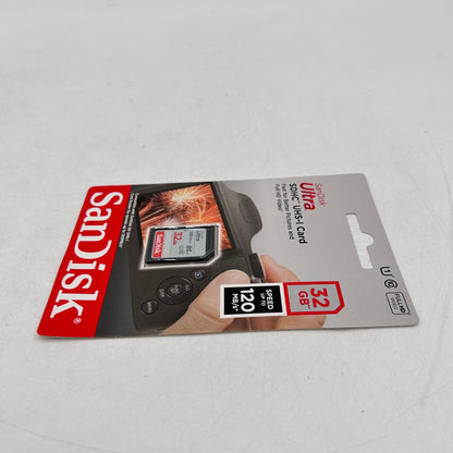 New SanDisk Ultra 32GB 120MB/s SDHC Card FHD SDSDUN4-032G-GN6IN