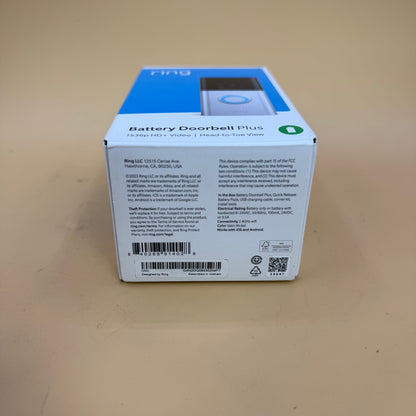 New Ring Battery Doorbell Plus Wifi Video Doorbell