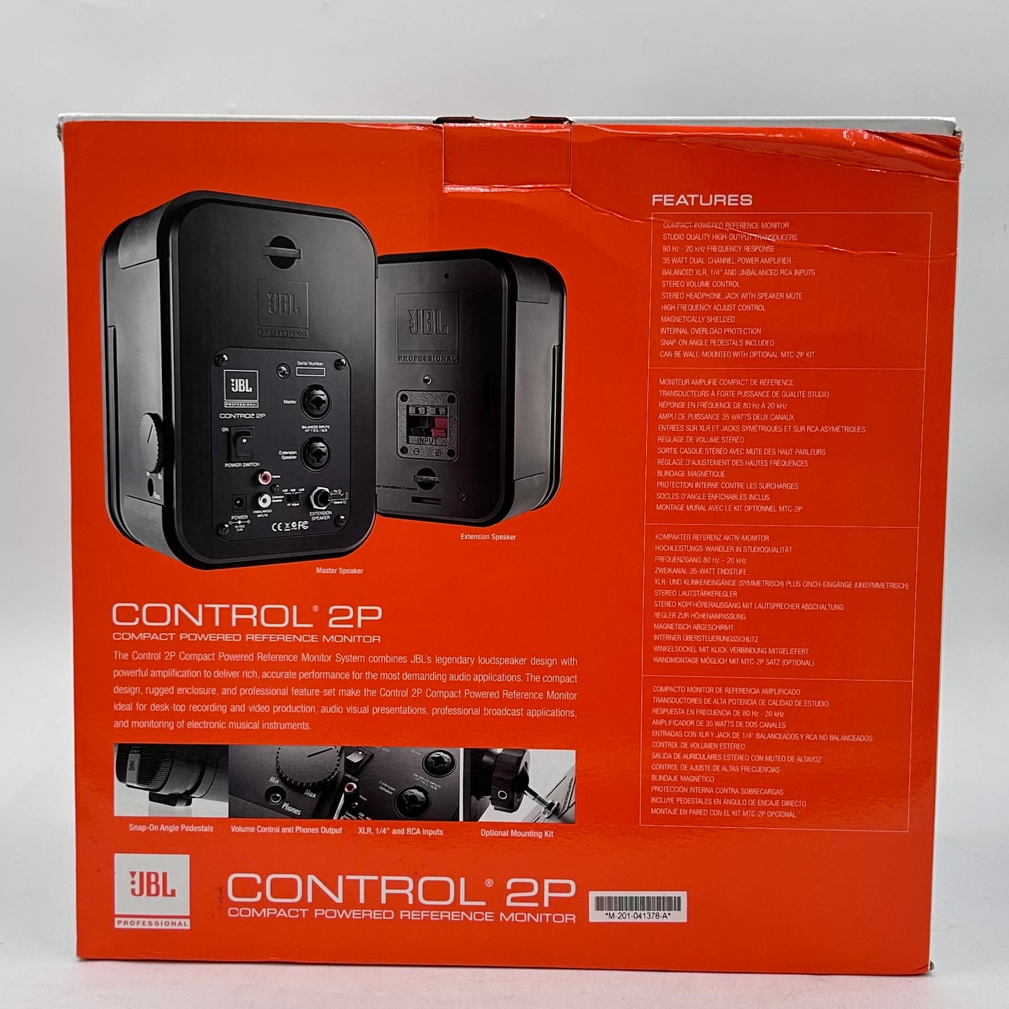 New JBL Control 2P 2-Way Speaker System 35 W RMS Black C2PS Pair