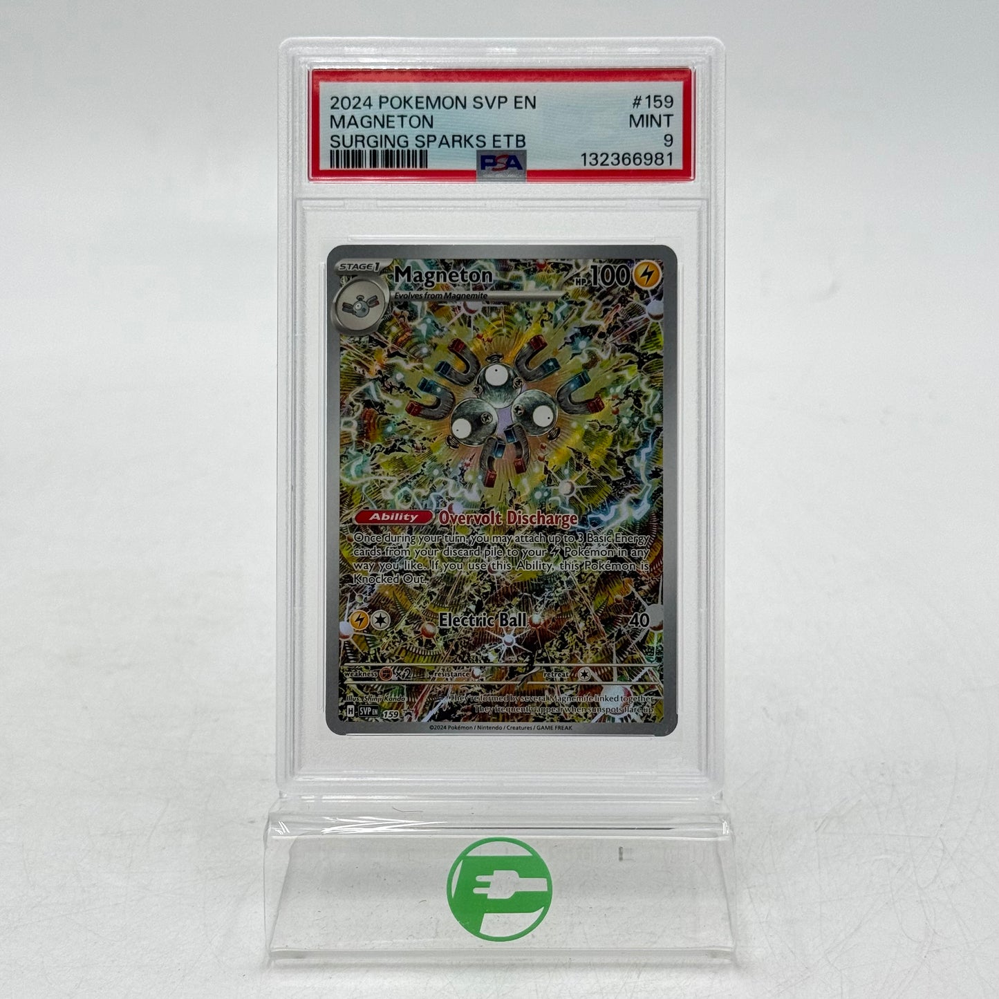 Pokémon TCG Surging Sparks Magneton 159 Holo English PSA 9 Mint