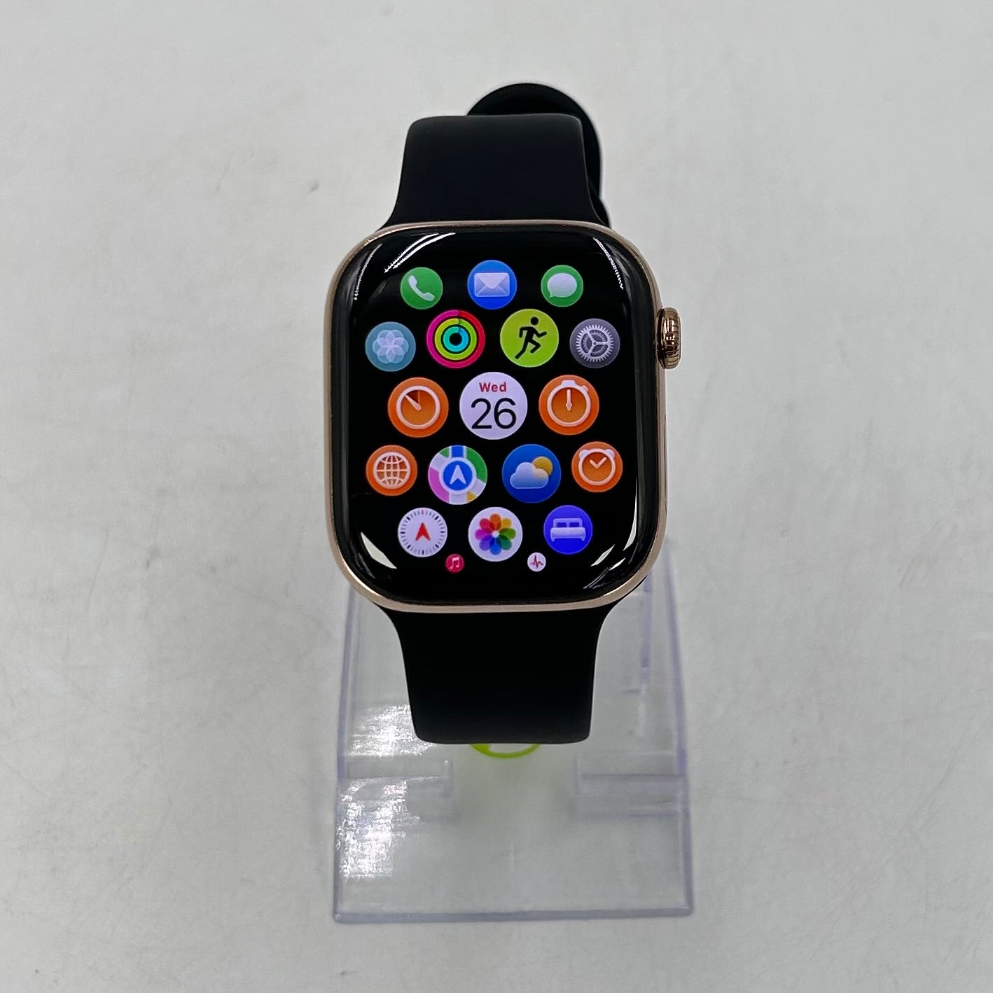 Unlocked Apple Watch Series 11 46MM Gold Titanium Black Sport Band MFC34LW/A