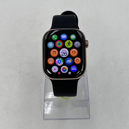 Unlocked Apple Watch Series 11 46MM Gold Titanium Black Sport Band MFC34LW/A