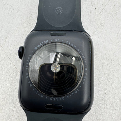 GPS Only Apple Watch SE 2nd Gen 44MM Black Aluminum Black Sport Band A2723