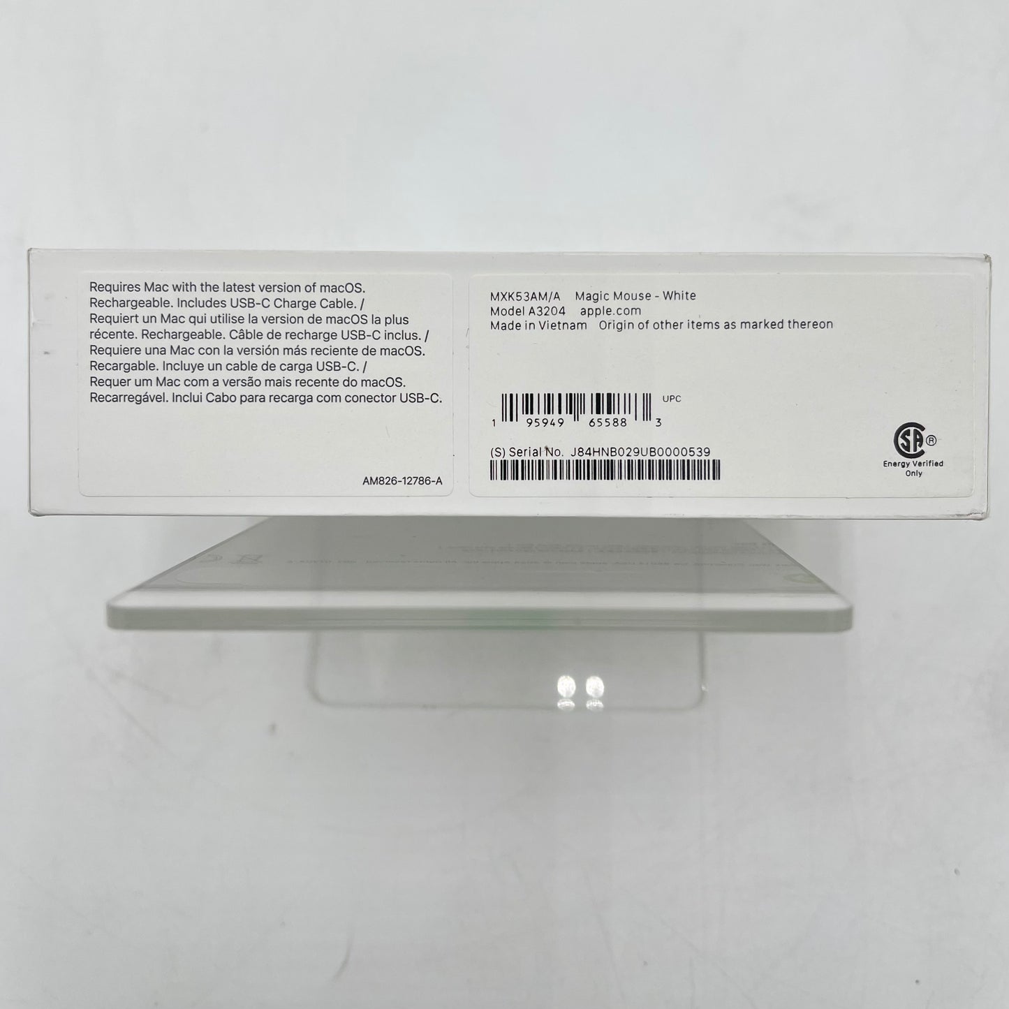 New Apple Magic Mouse A3204 White USB-C