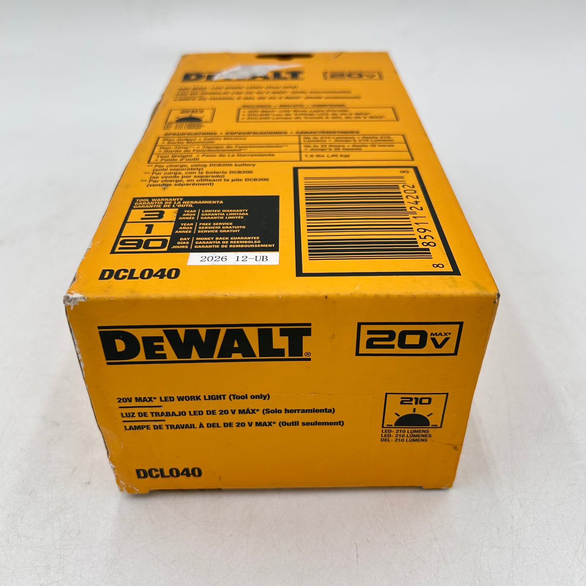 New DeWalt DCL040 20V MAX LED Work Light