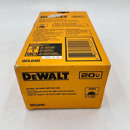 New DeWalt DCL040 20V MAX LED Work Light