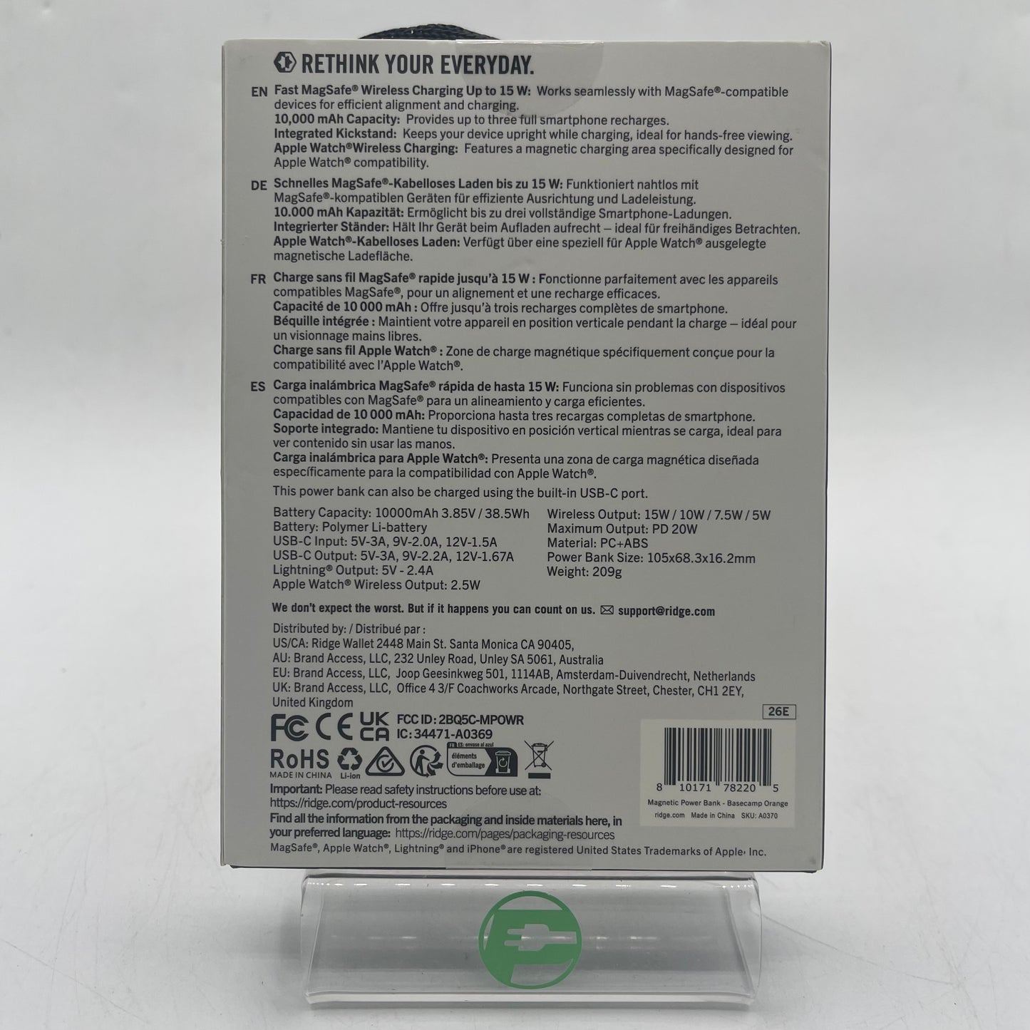 New Ridge Magnetic Power Bank 10000 mAh A0370